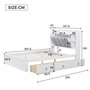 Voir la diapositive 2 : MERAX Lit avec rangement 140x200cm bois et mdf coloris blanc
