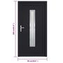 Voir la diapositive 6 : VIDAXL Porte d'entree anthracite 98x200 cm PVC
