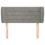 Voir la diapositive 3 : VIDAXL Tete de lit avec oreilles Gris clair 103x23x78/88 cm Velours