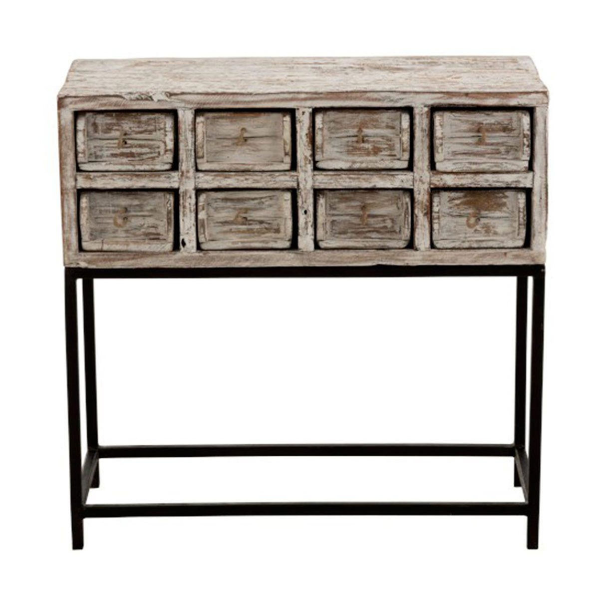 Paris Prix Console 8 Tiroirs en Bois  Marina  76cm Naturel