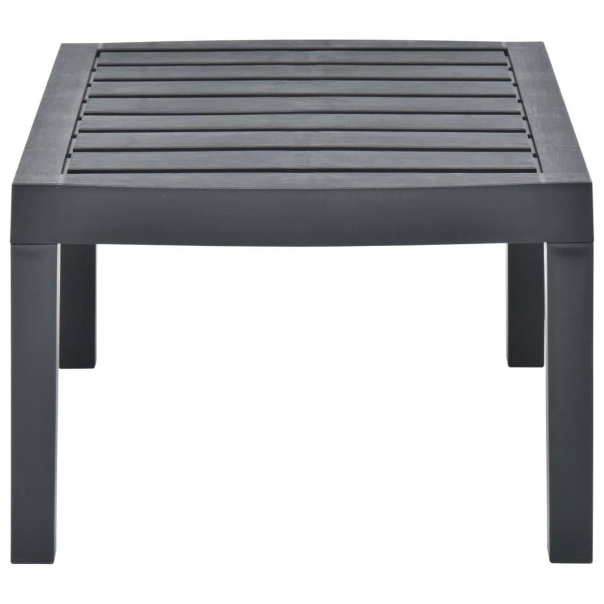 VIDAXL Table de jardin Anthracite 78x55x38 cm Plastique