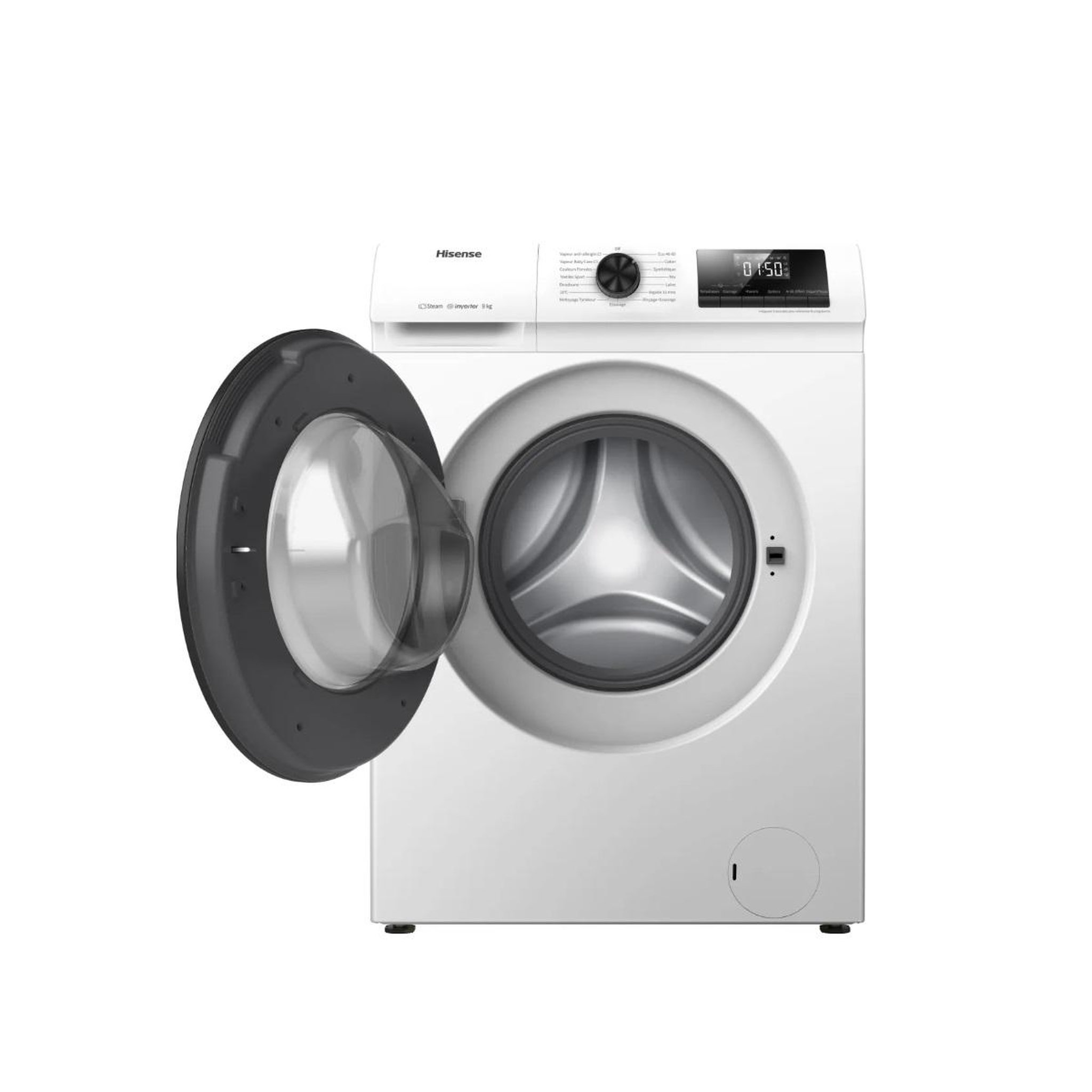 Voir la diapositive 3 : Hisense Lave-linge frontal 9 kg 1400 tours/min - wfqp901418vm