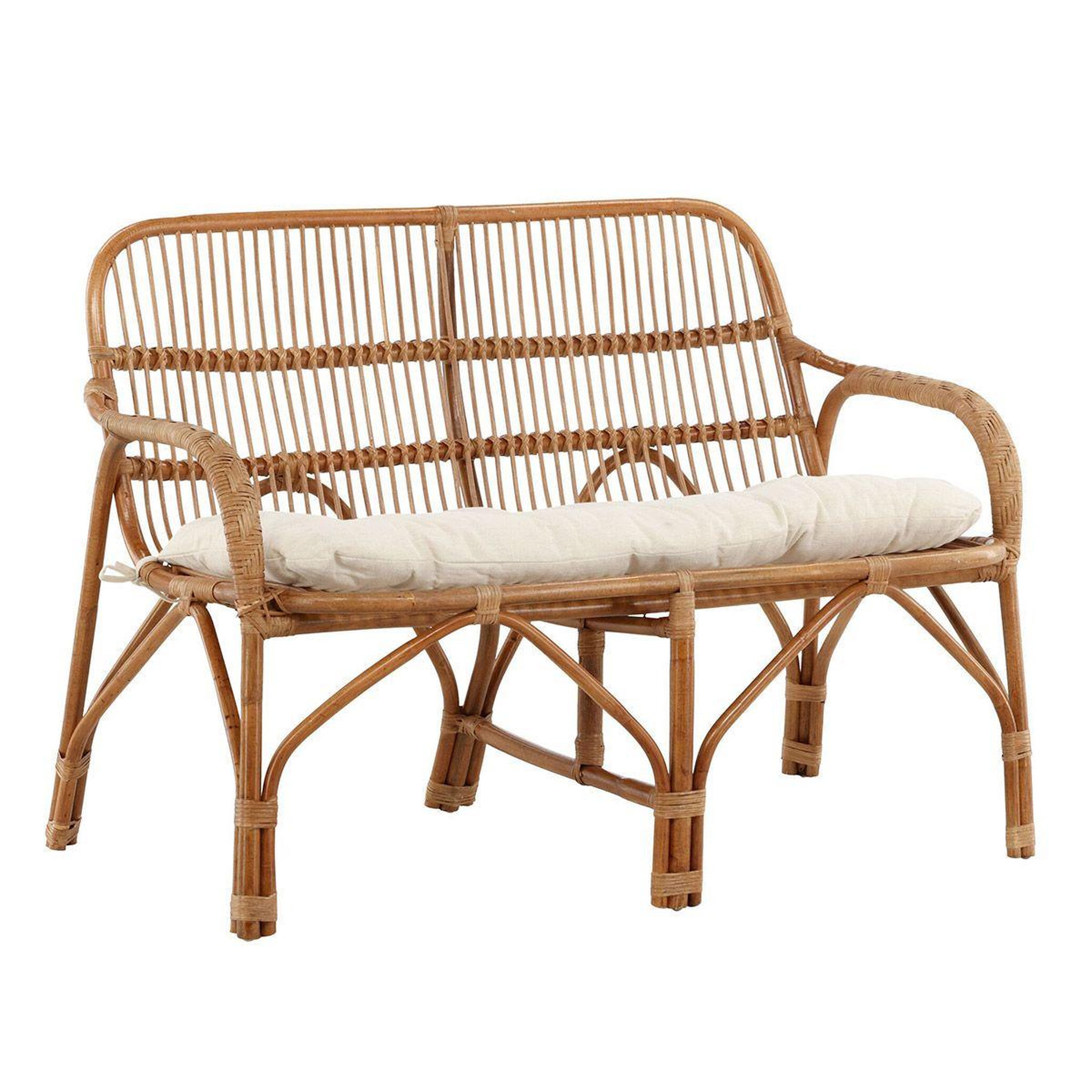 Paris Prix Canapé de jardin 2 places en rotin  nella  130cm naturel