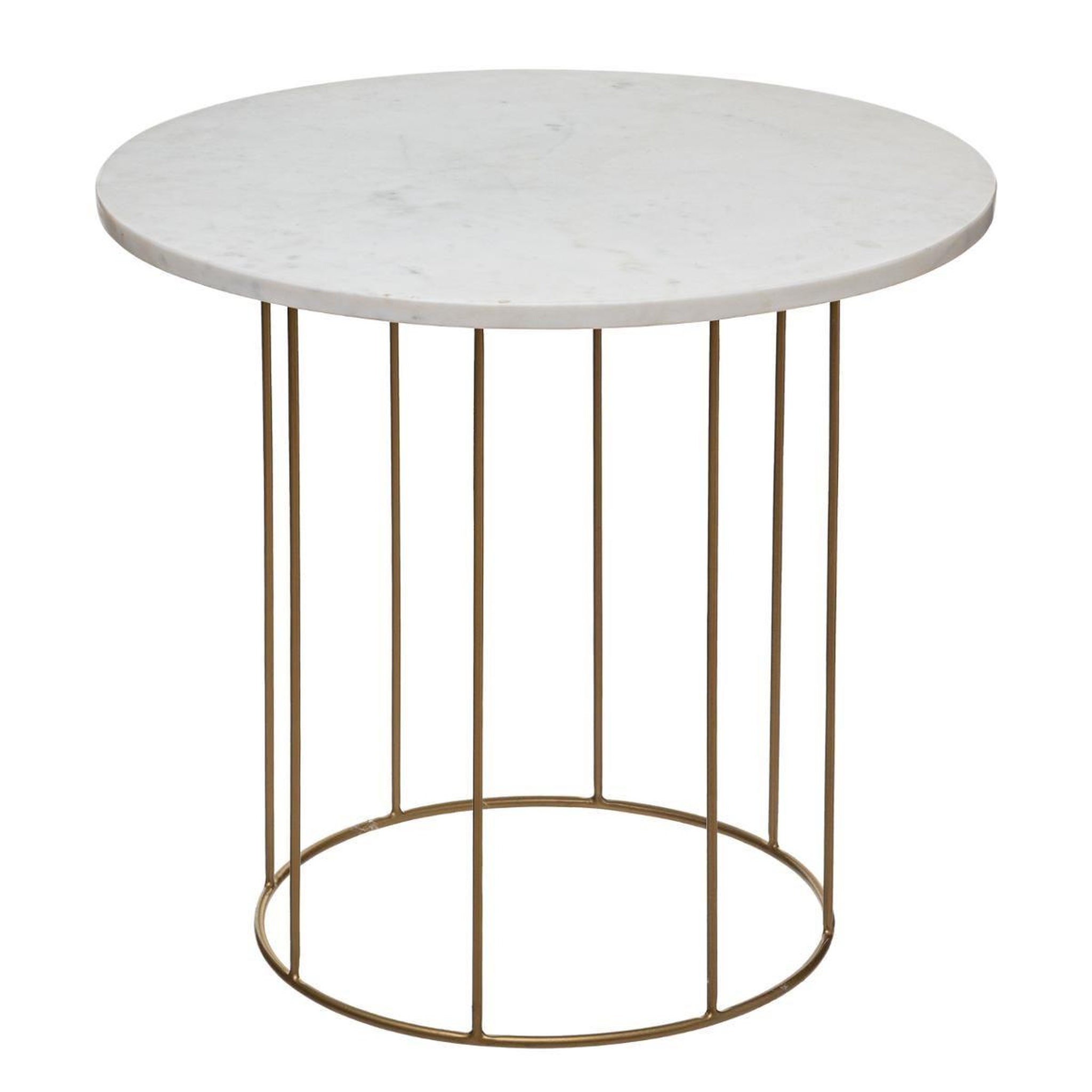 Voir la diapositive 2 : ATMOSPHERA Lot de 2 tables d'appoint  good  60cm blanc & or