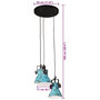 Voir la diapositive 6 : VIDAXL Lampe suspendue 25 W bleu delave 30x30x100 cm E27