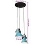 Voir la diapositive 6 : VIDAXL Lampe suspendue 25 W bleu delave 30x30x100 cm E27