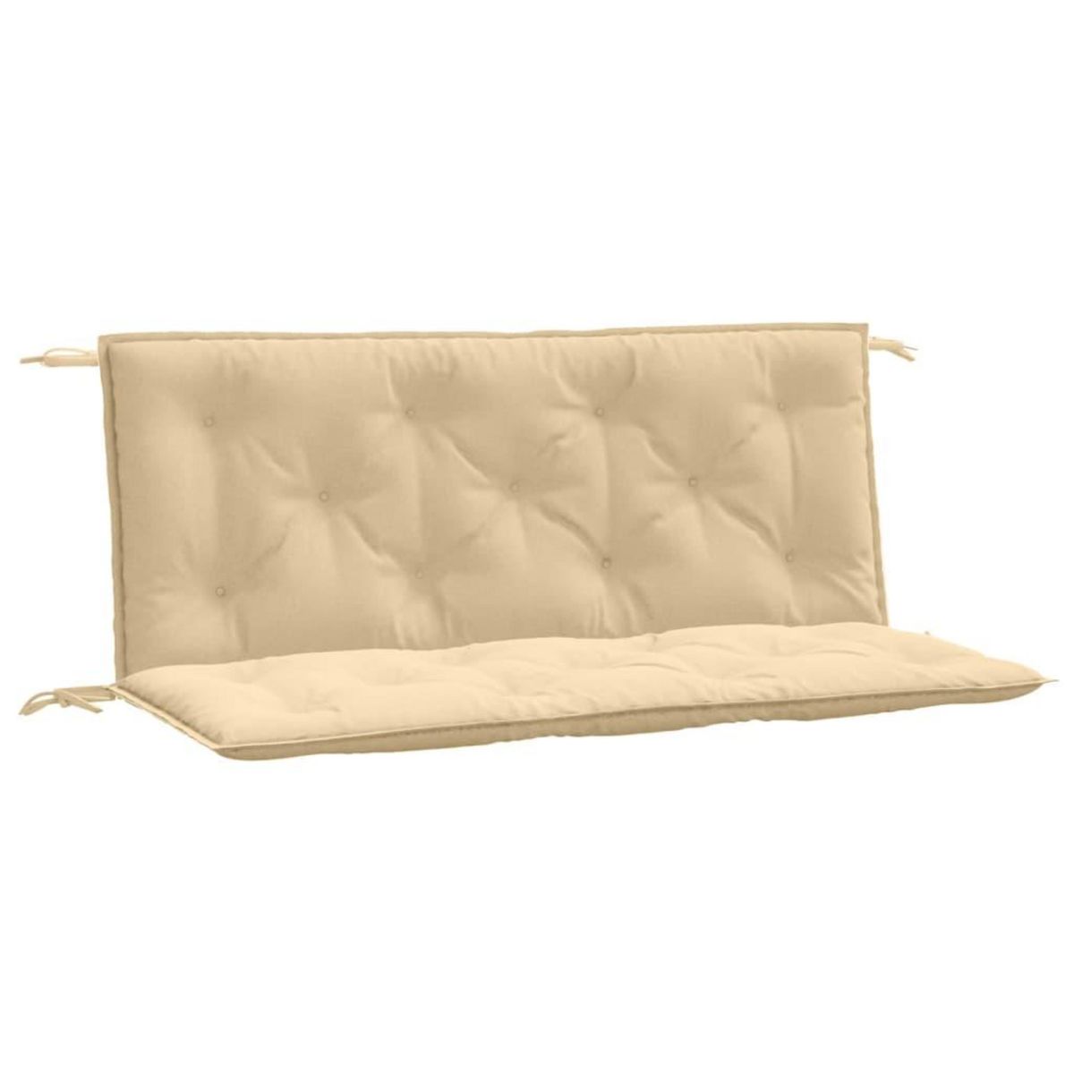 VIDAXL Coussins de banc de jardin lot de 2 beige melange tissu