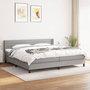 Voir la diapositive 2 : VIDAXL Sommier a lattes de lit avec matelas Gris clair 200x200cm Tissu