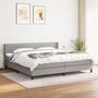 Voir la diapositive 2 : VIDAXL Sommier a lattes de lit avec matelas Gris clair 200x200cm Tissu