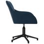 Voir la diapositive 4 : VIDAXL Chaise pivotante de bureau Bleu Velours