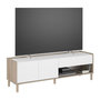 Voir la diapositive 2 : PARISOT Meuble TV - MORPHOS - Décor blanc / Chene - 150 x 47,3 x 40 cm - PARISOT