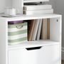 Voir la diapositive 6 : VINSETTO Fauteuil de bureau direction hauteur réglable dossier inclinable repose-pied intégré revêtement synthétique gris