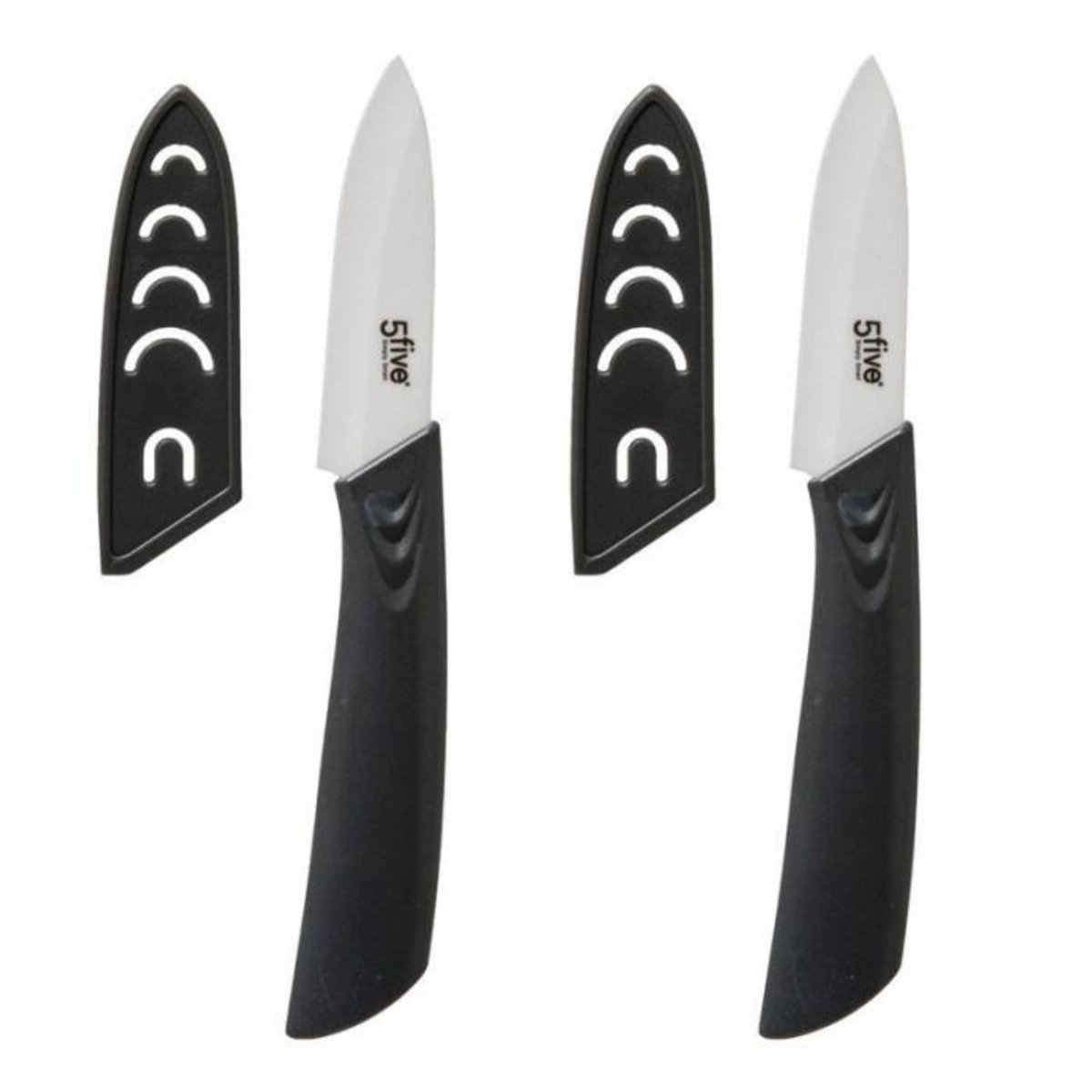 FIVE Lot de 2 Couteaux en Céramique  Zirco  17cm Gris