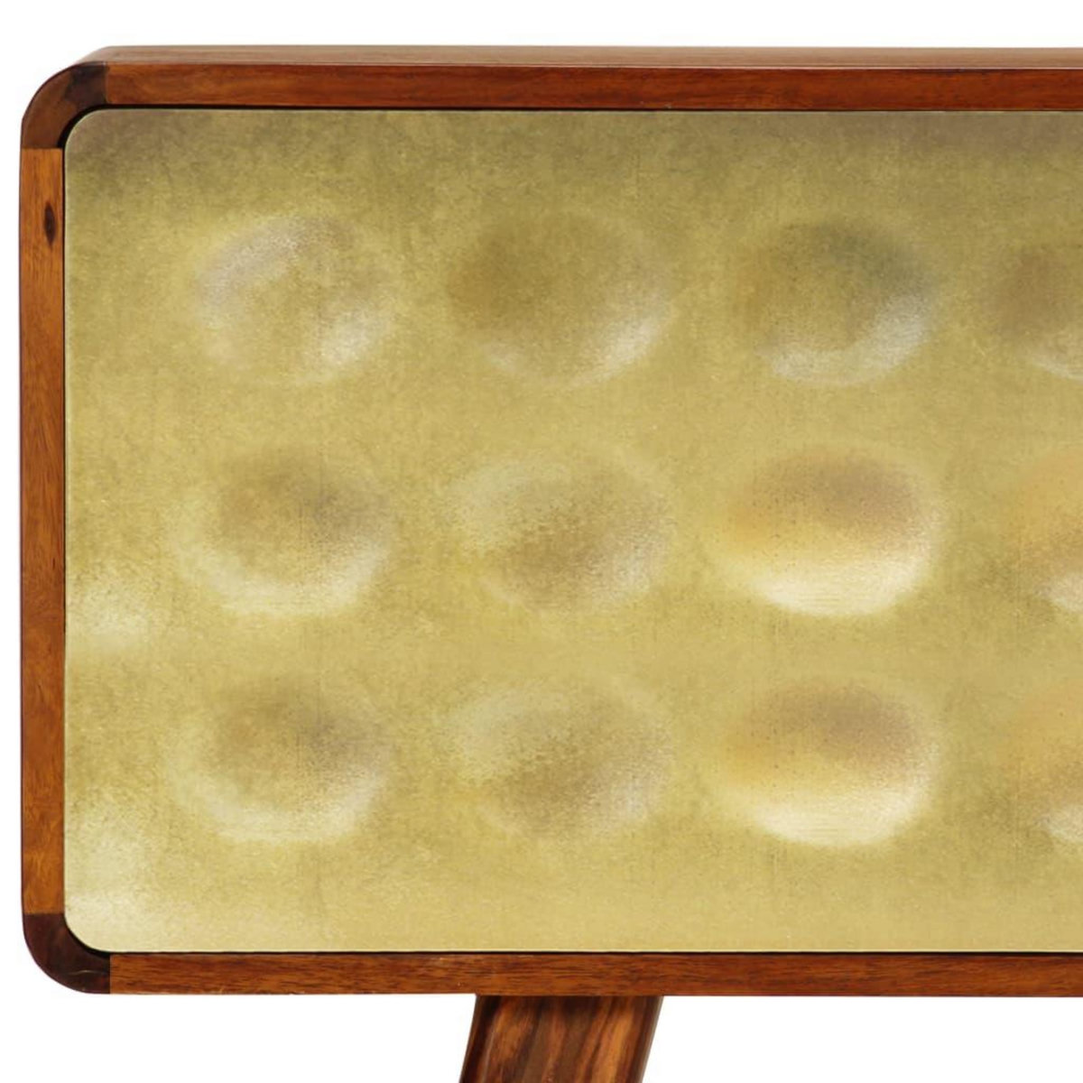 VIDAXL Buffet Bois de Sesham solide Imprime dore 90x30x77 cm