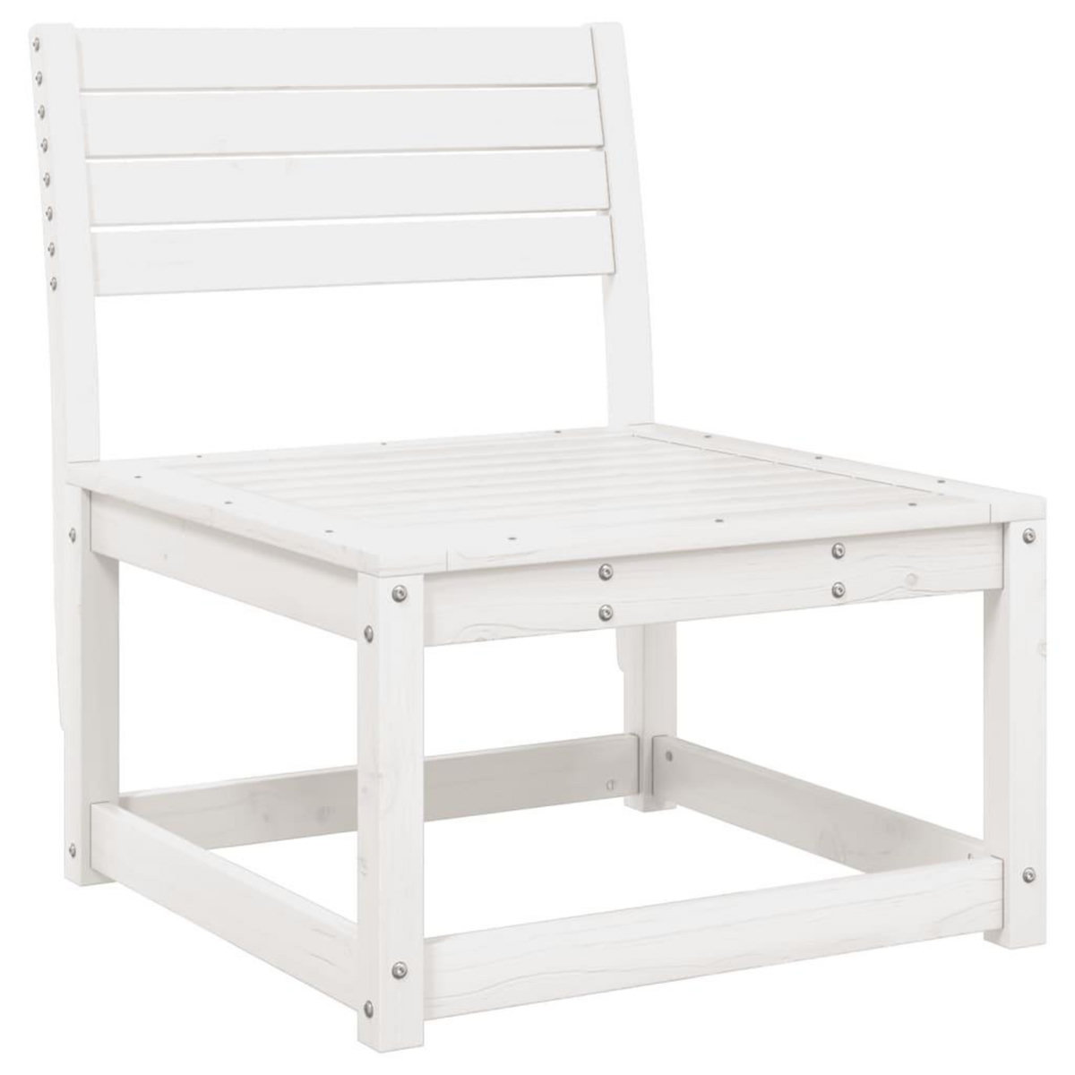 VIDAXL Canape de jardin blanc bois de pin massif