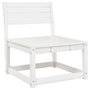 Voir la diapositive 2 : VIDAXL Canape de jardin blanc bois de pin massif