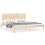 Voir la diapositive 1 : VIDAXL Cadre de lit sans matelas 200x200 cm bois massif de pin