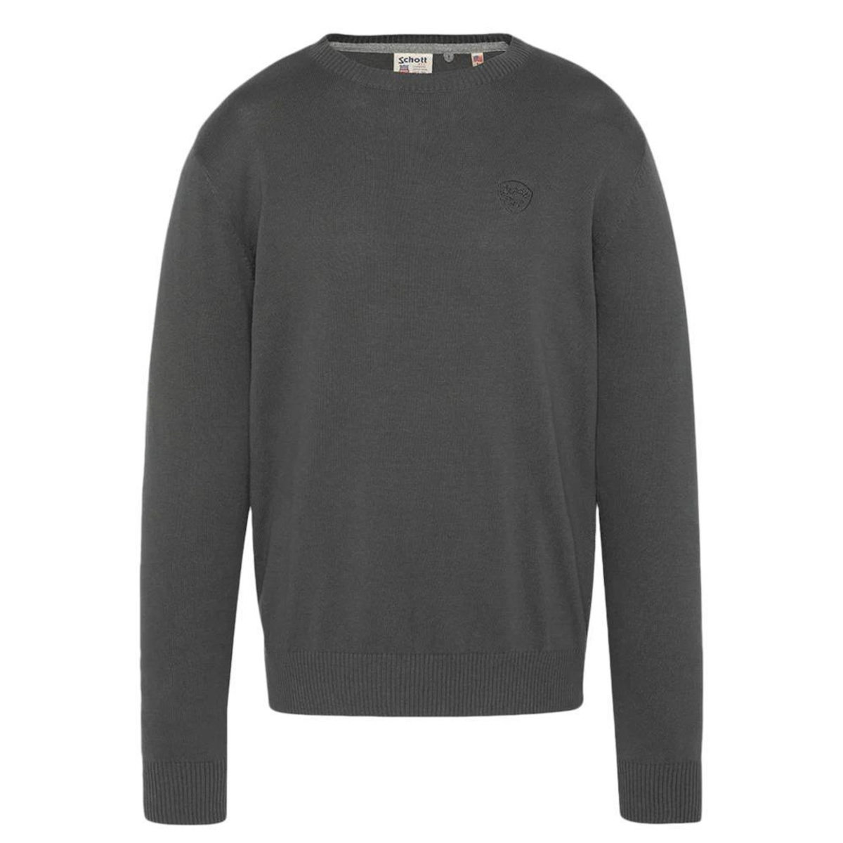 Schott Pull  Homme Schott Basic Fin Rase