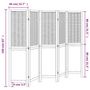 Voir la diapositive 6 : VIDAXL Cloison de separation 5 panneaux blanc bois de paulownia massif