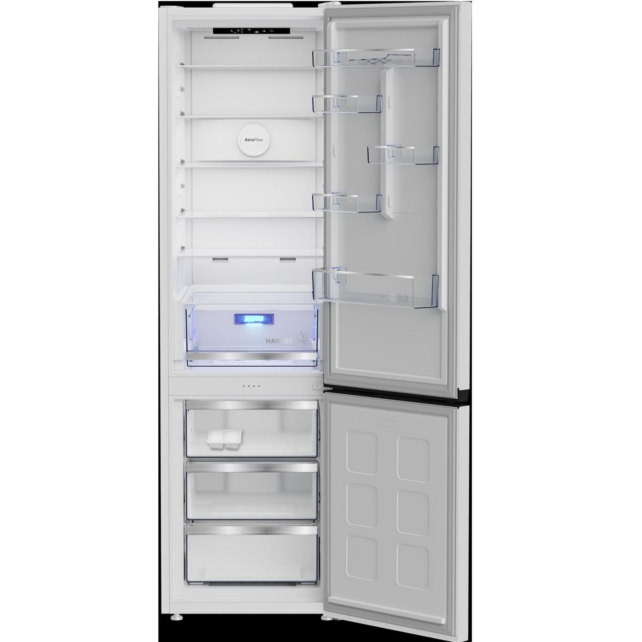 Voir la diapositive 3 : Beko Réfrigérateur combiné 60cm 415l ventilé blanc - B3RCNE415HW