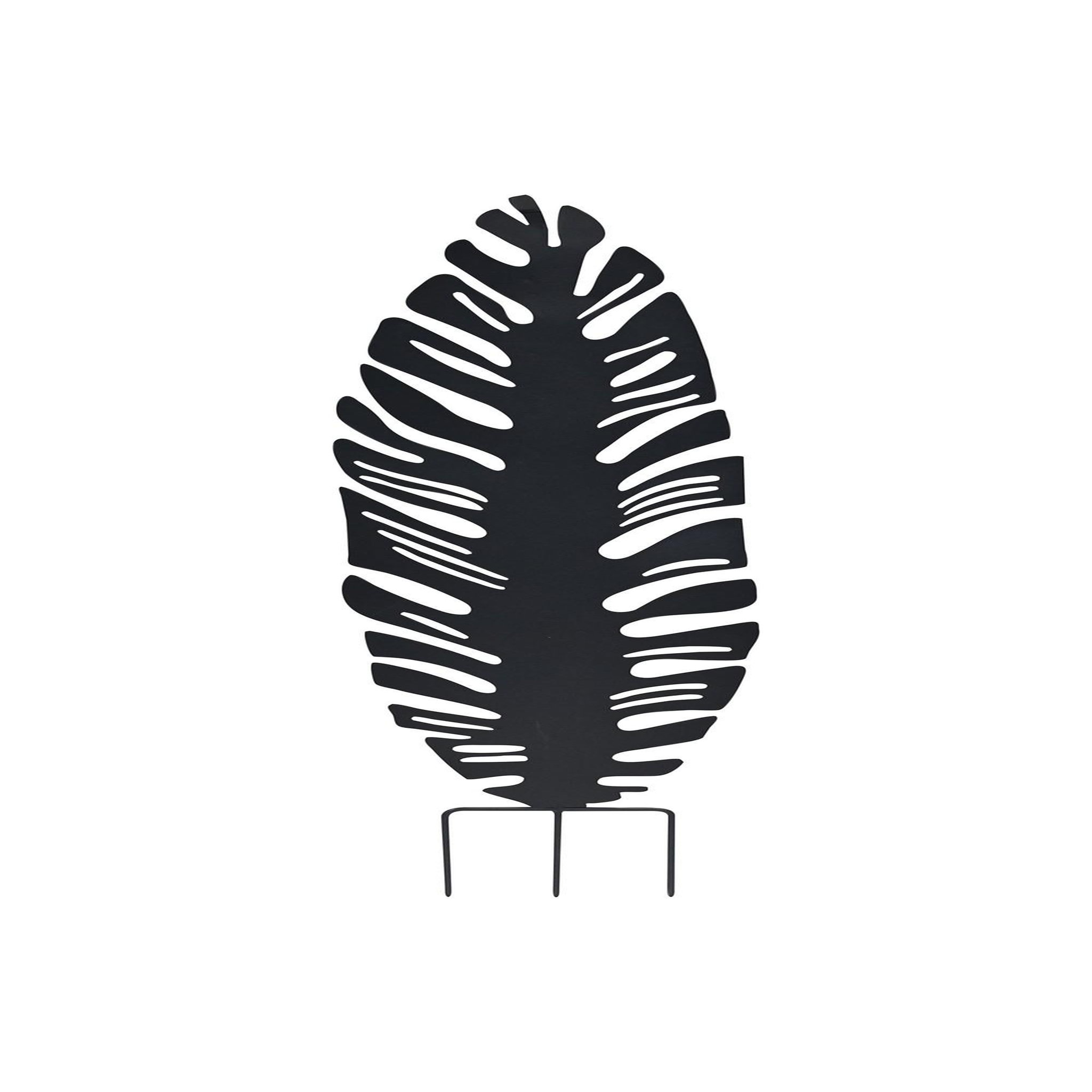 CENTRALE BRICO Déco en métal à planter Feuille - 30x100 cm - anthracite