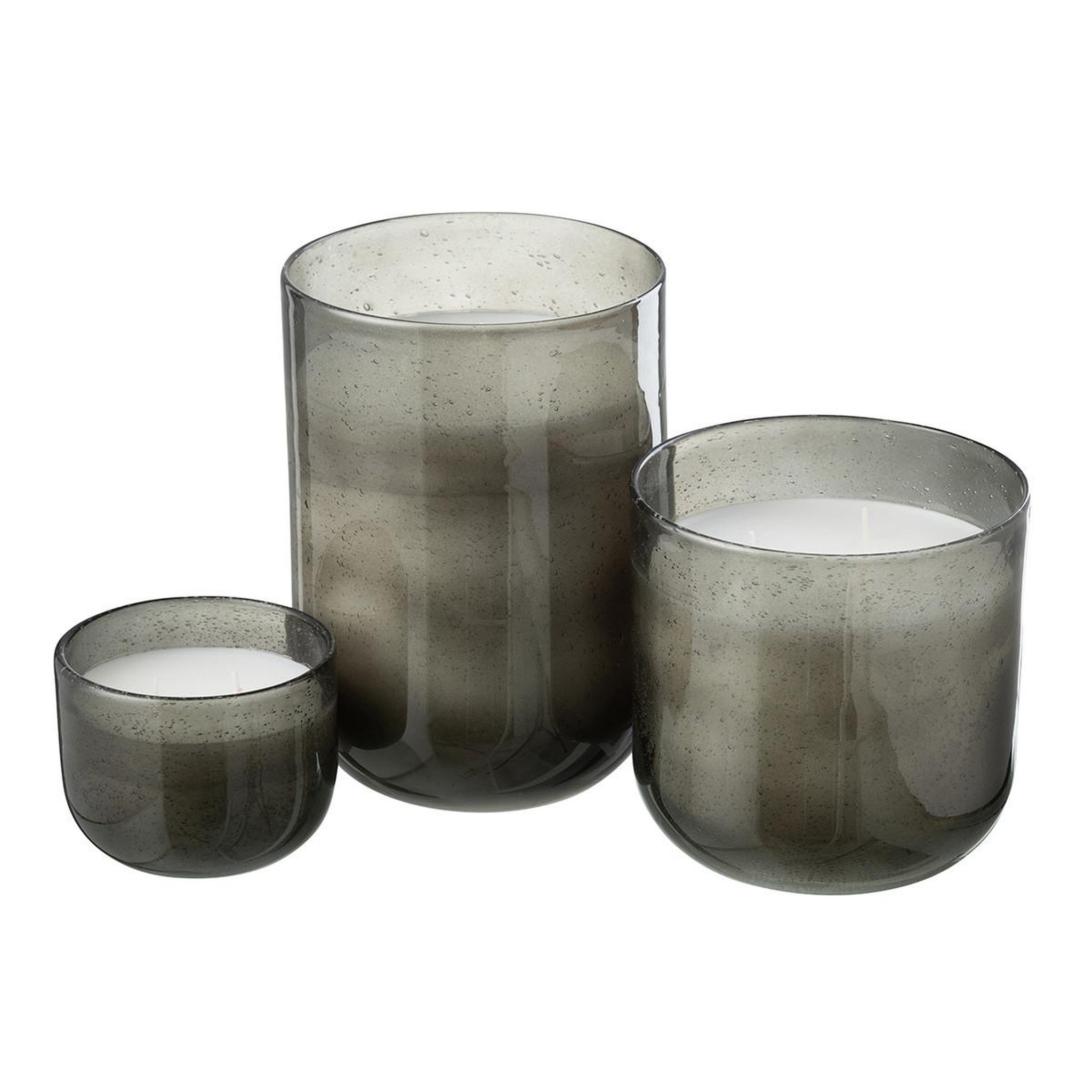 Voir la diapositive 3 : J-LINE Bougie parfumée en verre  li-ly  9cm incense vert