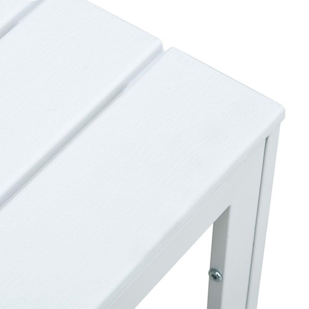 VIDAXL Table basse Blanc 78x78x74 cm PEHD Aspect de bois