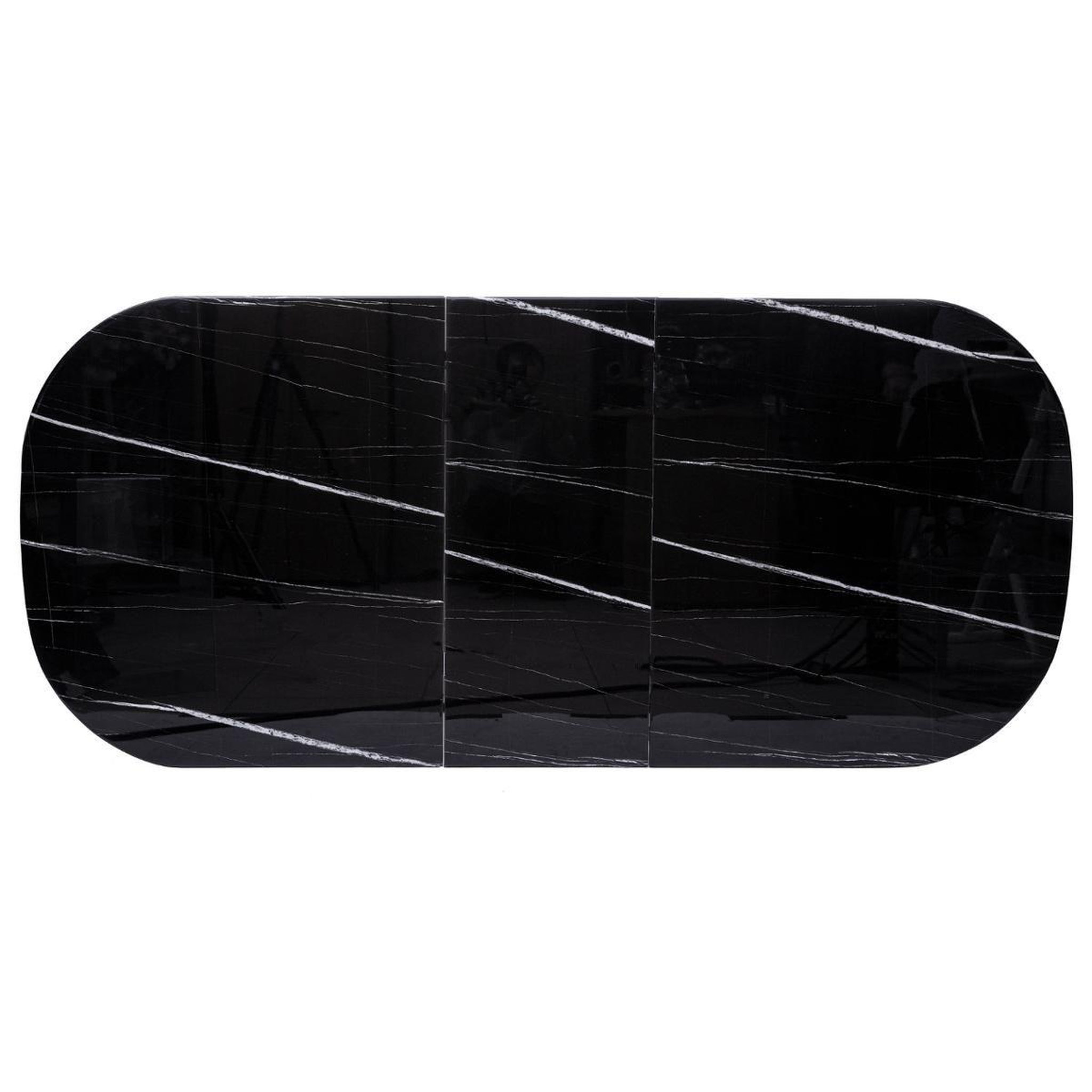 Voir la diapositive 4 : ATMOSPHERA Table de repas extensible  mapu  160-200cm noir