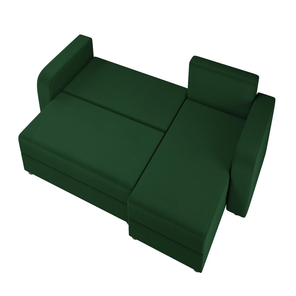 BEST MOBILIER Harvey - canapé d'angle réversible 4 places convertible avec coffre en velours