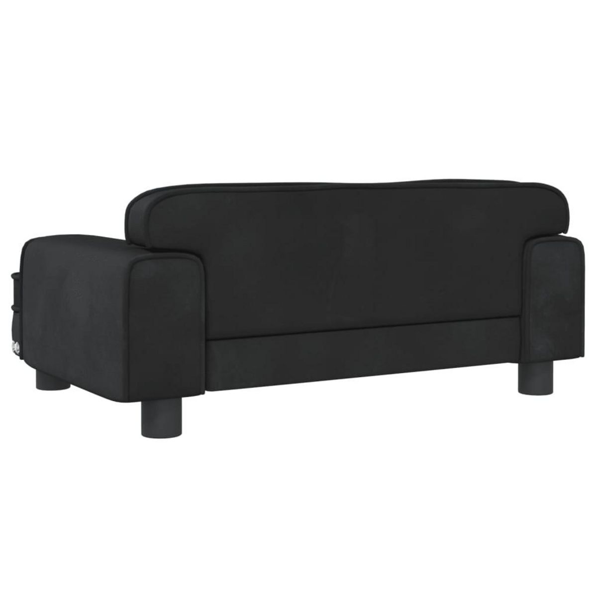 VIDAXL Lit pour chien noir 70x45x30 cm velours