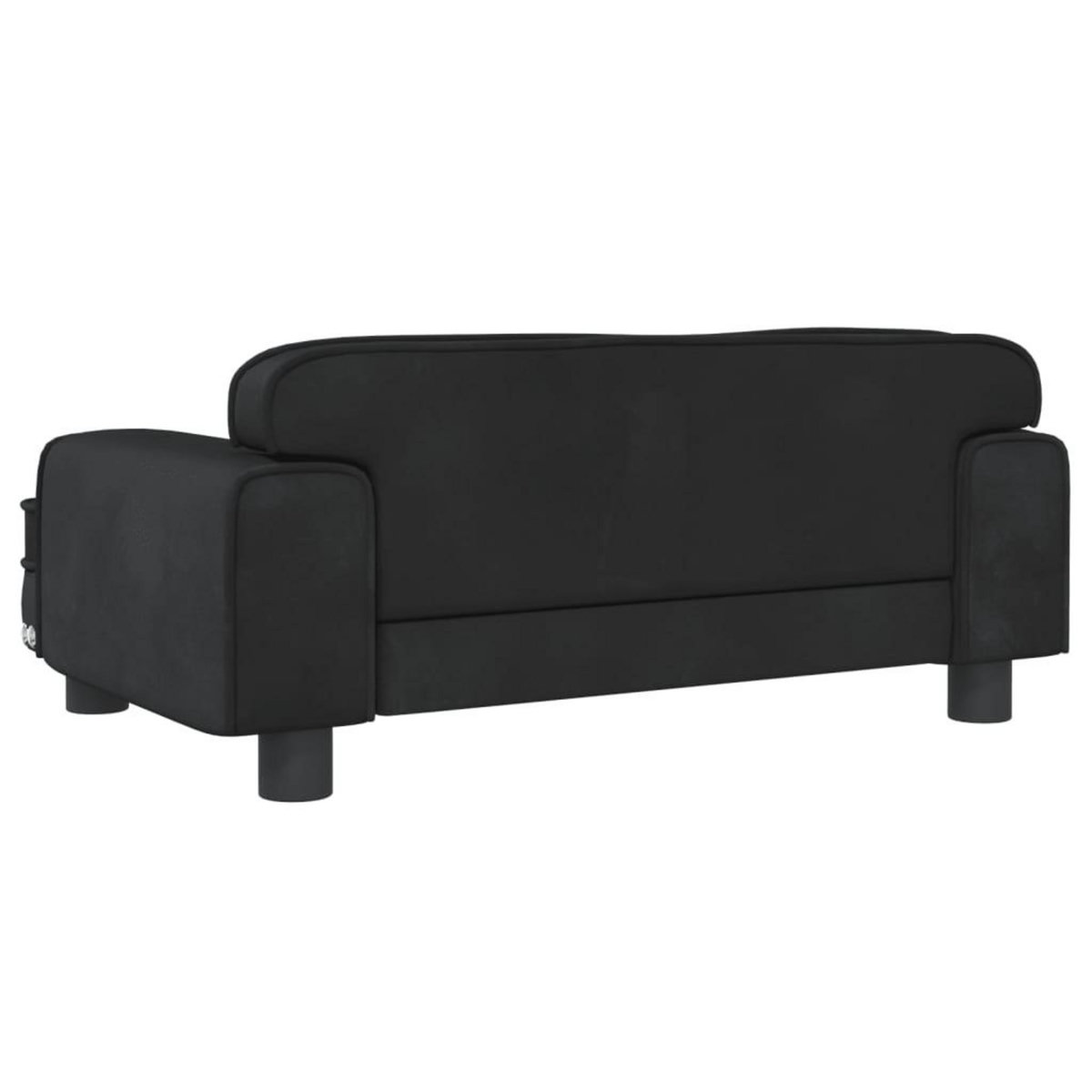 VIDAXL Lit pour chien noir 70x45x30 cm velours