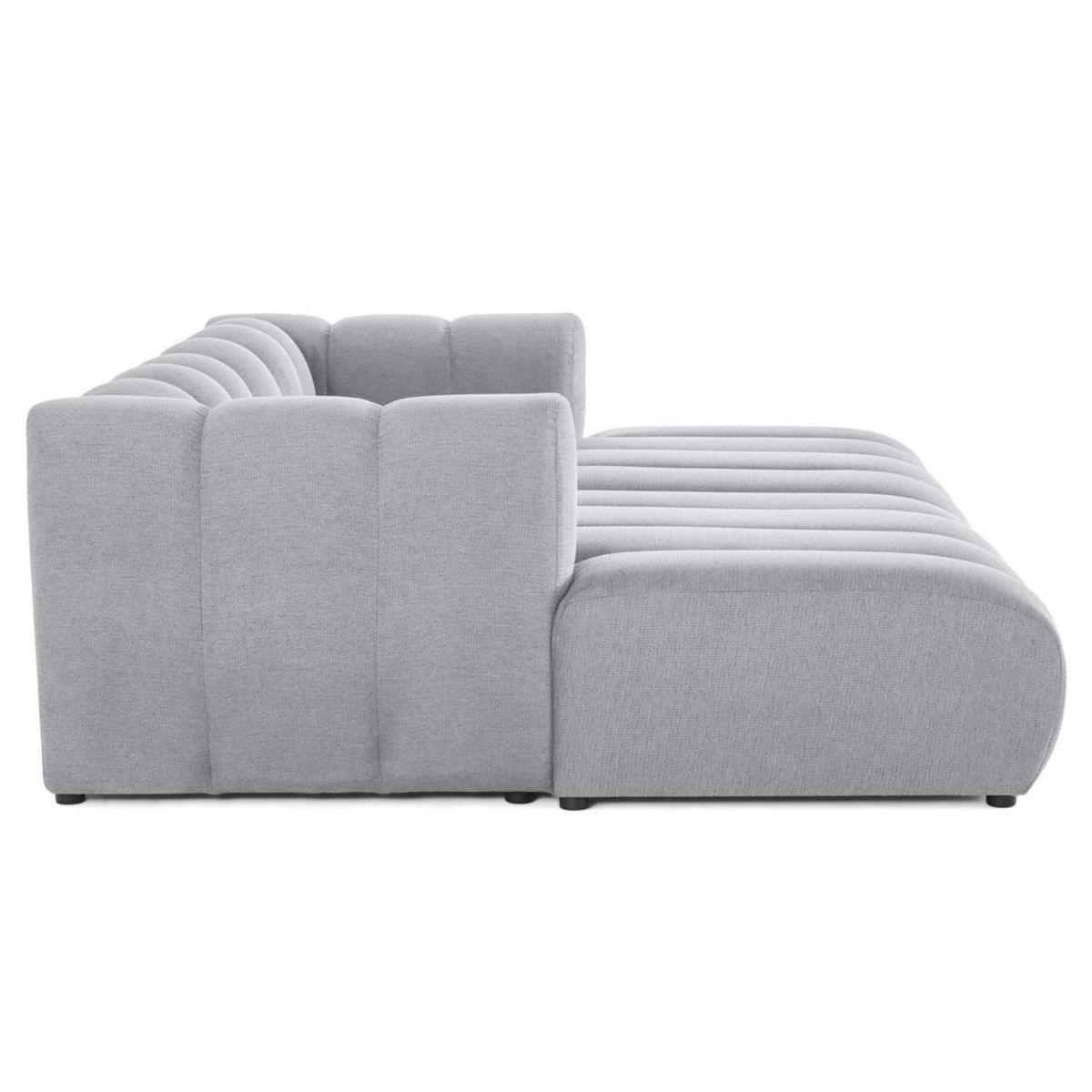 LISA DESIGN Debbie - canapé modulable droit 3 places avec double méridienne - assise profonde - en tissu texturé