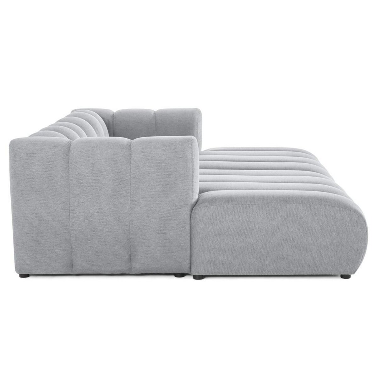 LISA DESIGN Debbie - canapé modulable droit 3 places avec double méridienne - assise profonde - en tissu texturé