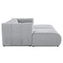 Voir la diapositive 5 : LISA DESIGN Debbie - canapé modulable droit 3 places avec double méridienne - assise profonde - en tissu texturé