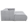 Voir la diapositive 5 : LISA DESIGN Debbie - canapé modulable droit 3 places avec double méridienne - assise profonde - en tissu texturé