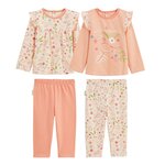 Petit Béguin Lot de 2 pyjamas enfant 2 pièces Santa Giulia. Coloris disponibles : Rose
