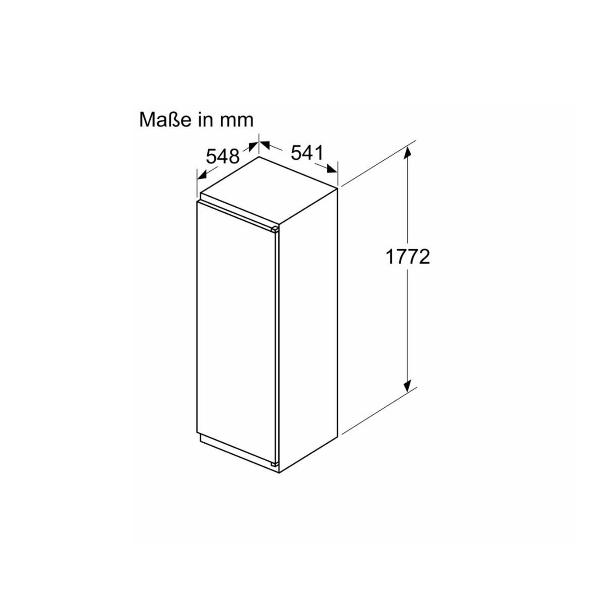 BOSCH Réfrigérateur 1 porte intégrable à glissières 55cm 280l - KIL82NSE0