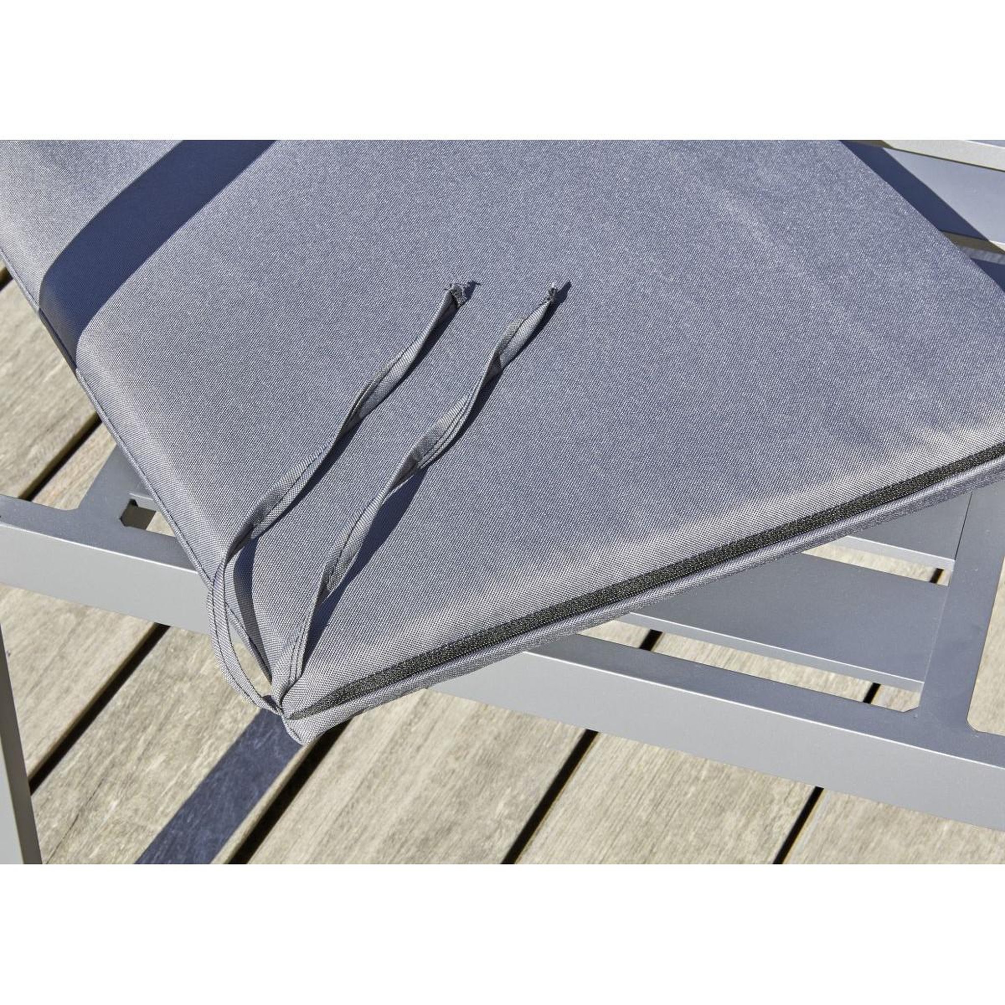 Voir la diapositive 3 : DCB GARDEN Fauteuil de Jardin Empilable  Pelosa  85cm Gris Anthracite