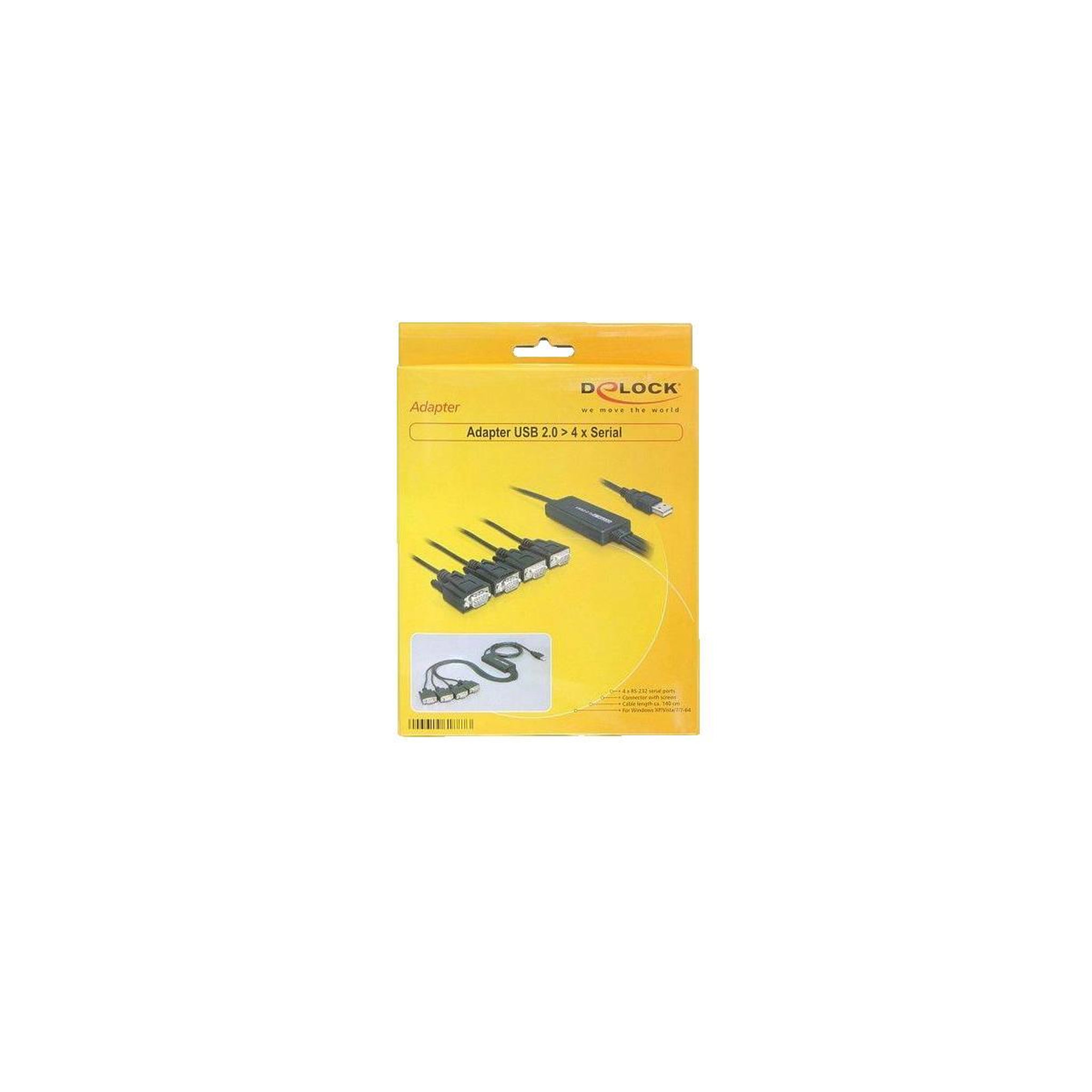 Voir la diapositive 2 : DeLock Adaptateur USB vers Série DeLOCK 61887 câble USB vers DB9 mâle