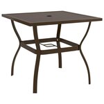 VIDAXL Table de jardin Marron 81,5x81,5x72 cm Acier
