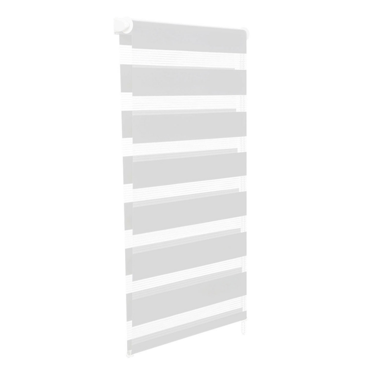 ID MARKET Lot de 2 stores enrouleurs zébrés jour nuit l.40 x H. max 170 CM blancs