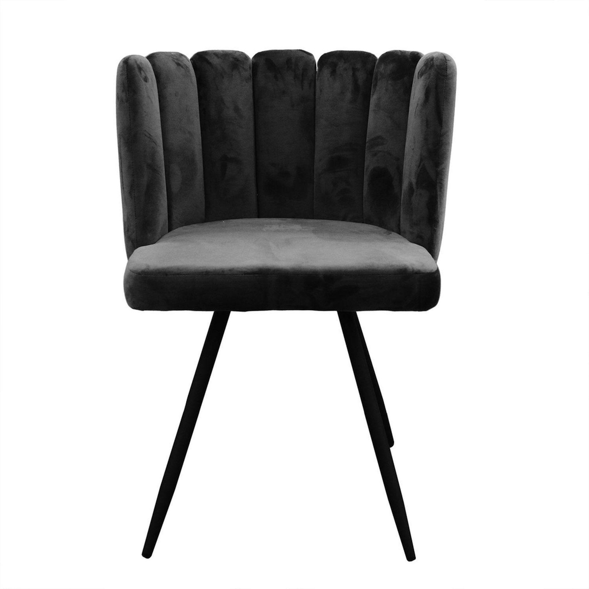 Voir la diapositive 2 : The Home Deco Factory Chaise design effet velours ariel