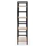Voir la diapositive 3 : VS VENTA-STOCK Étagère bibliothèque Virginia bois 4 Étagères, pour salle à manger