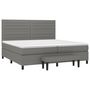 Voir la diapositive 3 : VIDAXL Sommier a lattes de lit avec matelas Gris fonce 200x200cm Tissu