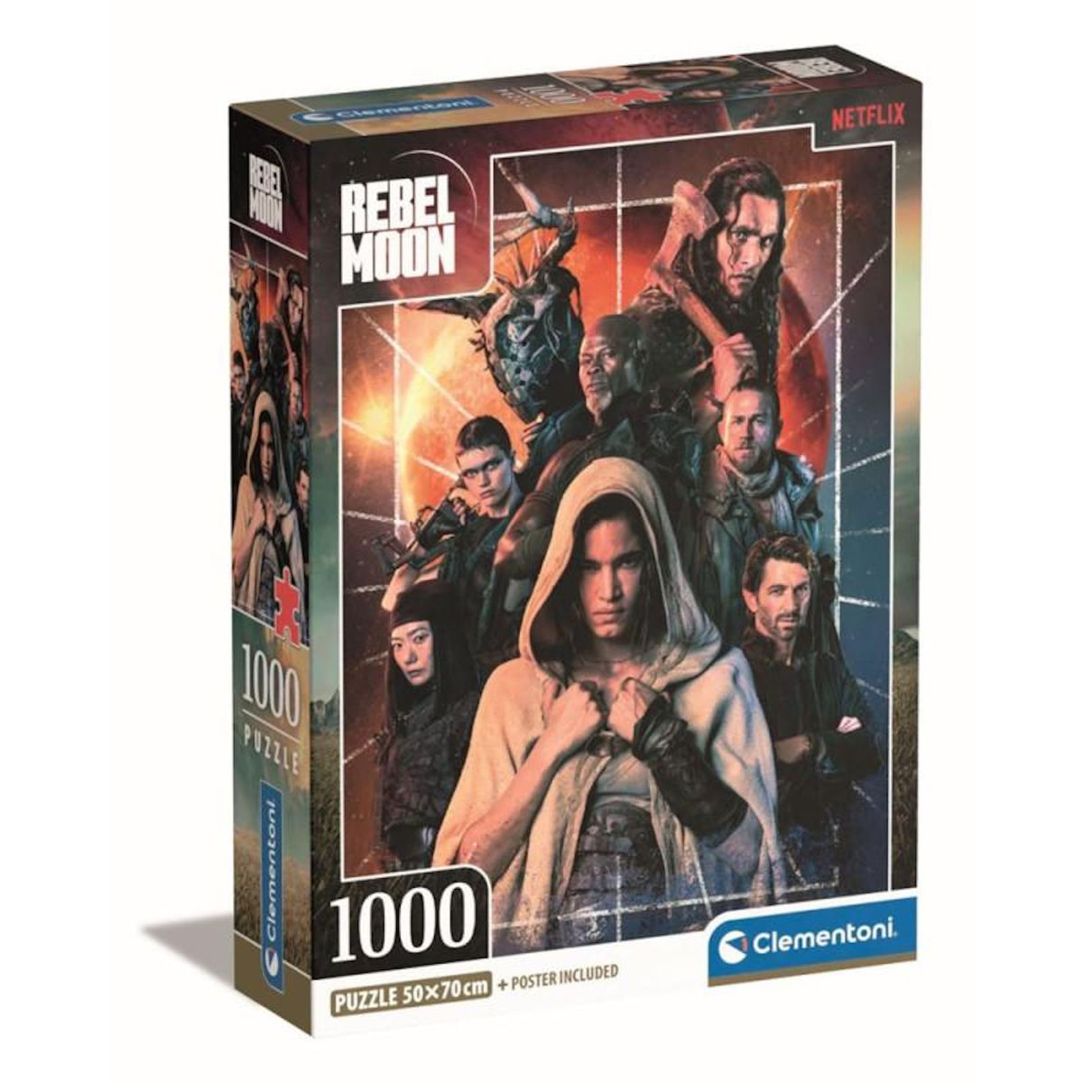 CLEMENTONI Puzzle 1000 pièces – Rebel Moon – Univers science-fiction épique – Format Compact – Adulte – Clementoni