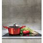 Voir la diapositive 5 : BERLINGER HAUS Lot faitout 24 cm + poêle 24 cm induction Aluminium forgé rouge métal 