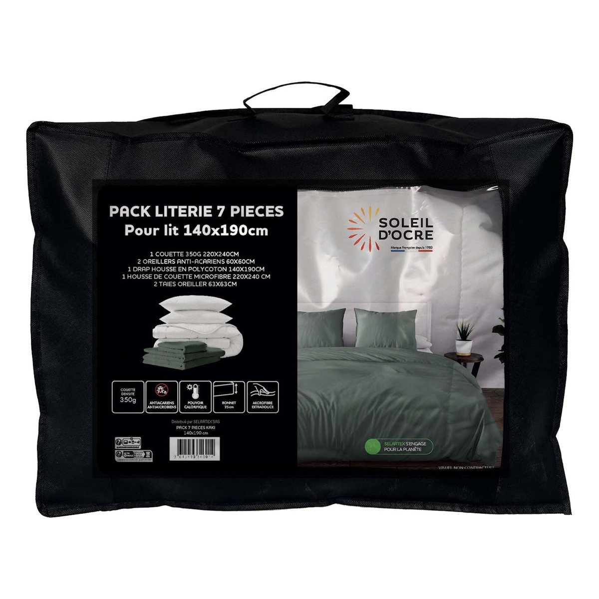 SOLEIL D'OCRE Ensemble couette et parure 7 Pièces BOHEME, par Soleil d'ocre