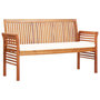 Voir la diapositive 1 : VIDAXL Banc de jardin 3 places avec coussin 150cm Bois d'acacia massif