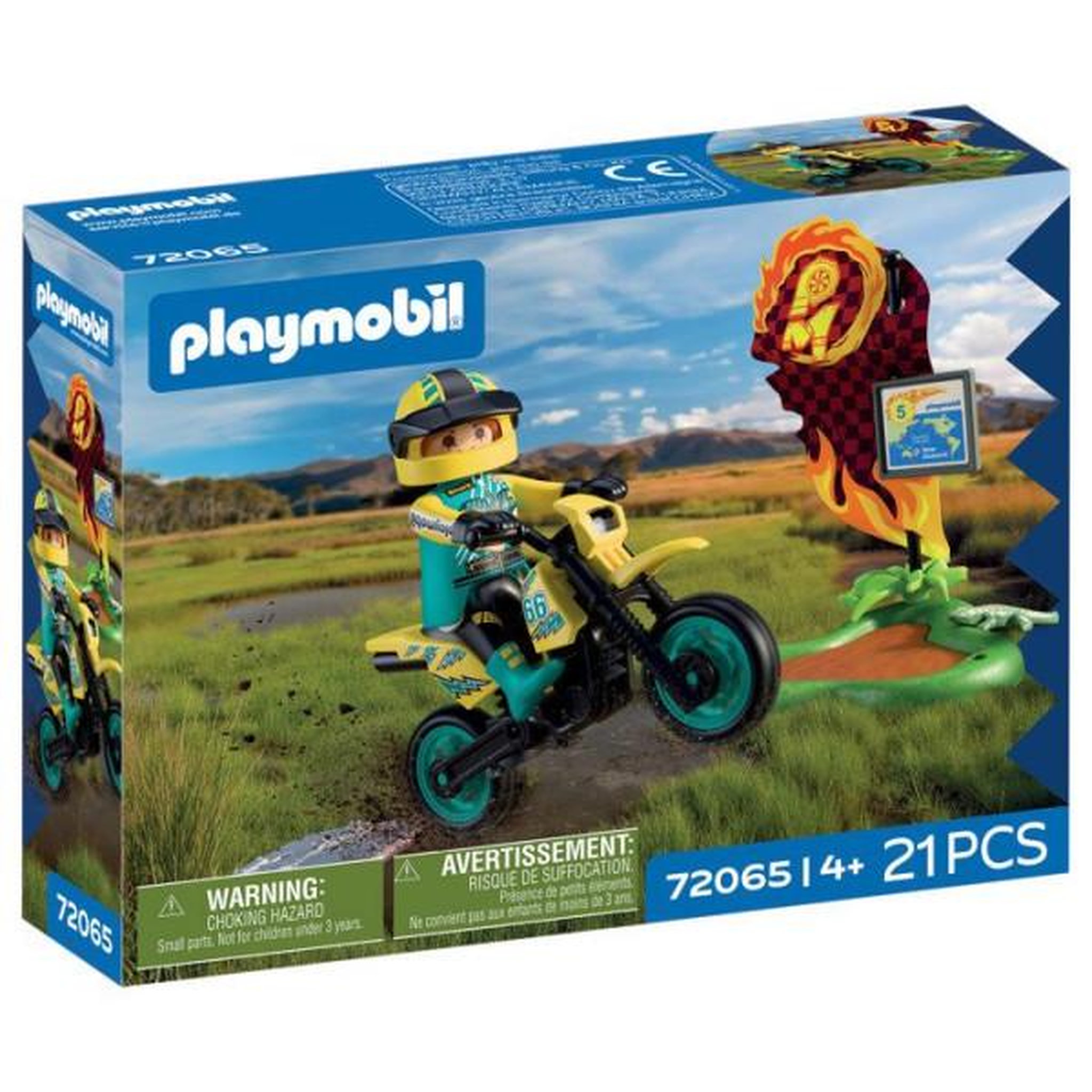 PLAYMOBIL Playmobil 72065 Motocross rider & accessoires