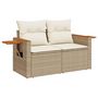 Voir la diapositive 4 : VIDAXL Salon de jardin avec coussins 4 pcs beige resine tressee